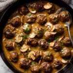 Salisbury Steak Meatballs with Mushroom Gravy Recipe