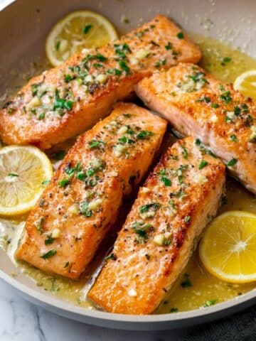 Pan Seared Salmon with Lemon Garlic Butter Recipe