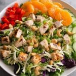 High Volume Low Calorie Mango Chicken Salad with Lemon-Ginger Dressing Recipe