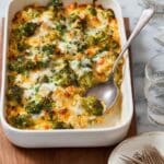 Broccoli Quinoa Casserole with Cheddar, Mozzarella, and Greek Yogurt Recipe