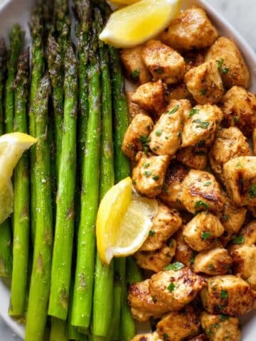One-Pan Garlic Butter Chicken with Asparagus Recipe