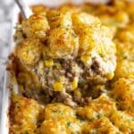Cheesy Tater Tot Casserole with Ground Beef, Vegetables, and Creamy Soup Recipe