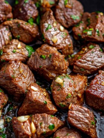 Air Fryer Garlic Butter Steak Bites Recipe