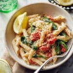Lemon & Garlic Pasta with White Beans (Vegan) Recipe