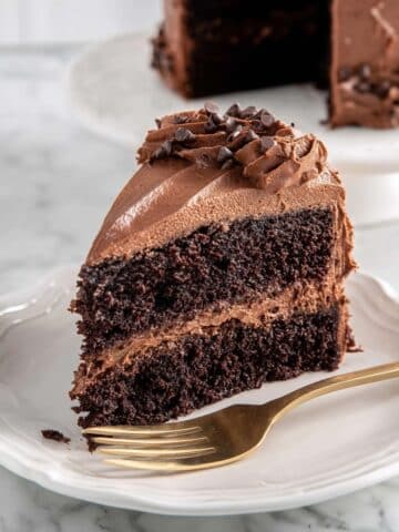 Easy Chocolate Cake with Rich Buttercream Frosting Recipe