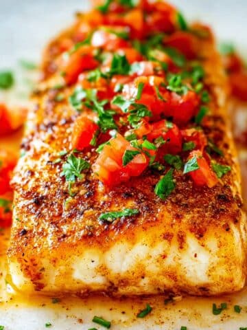 Baked Lemon Garlic Halibut Recipe