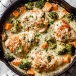 Creamy Garlic Chicken with Roasted Vegetables Recipe