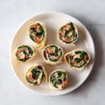Tomato Basil Chickpea Hummus Pinwheels Recipe