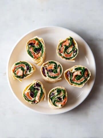 Tomato Basil Chickpea Hummus Pinwheels Recipe