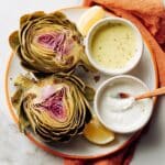 How to Cook and Eat an Artichoke with Two Sauces Recipe