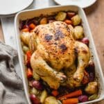 Herb Butter Roasted Chicken with Vegetables Recipe