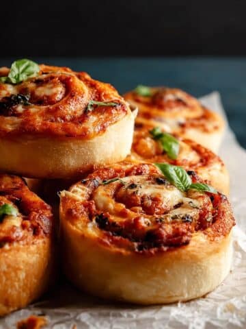 Pizza Rolls with Basil, Sundried Tomatoes, and Garlic Butter Recipe
