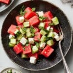 Watermelon Salad with Feta and Cucumber Recipe
