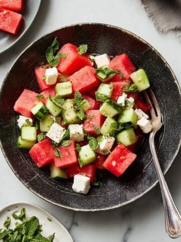 Watermelon Salad with Feta and Cucumber Recipe