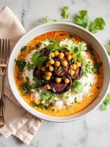 Roasted Eggplant Curry with Chickpeas Recipe