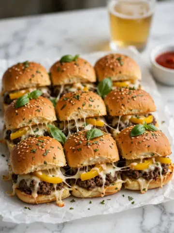 Pull Apart Cheeseburger Sliders Recipe