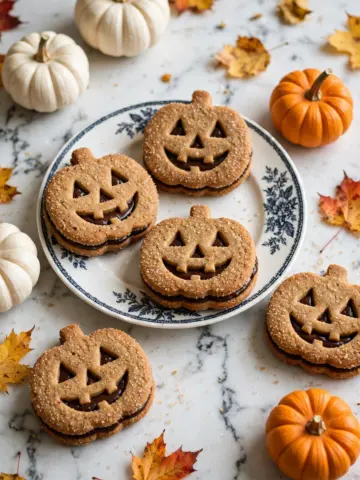 Milk Chocolate Stuffed Jack-O'-Lantern Cookies Recipe