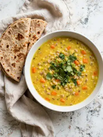 Coconut Sweet Potato Lentil Soup with Rice Recipe