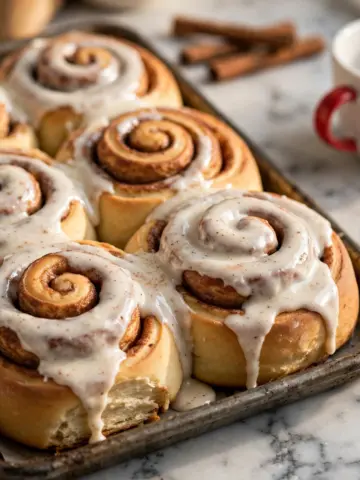 Apple Cinnamon Rolls with Brown Butter Maple Icing Recipe