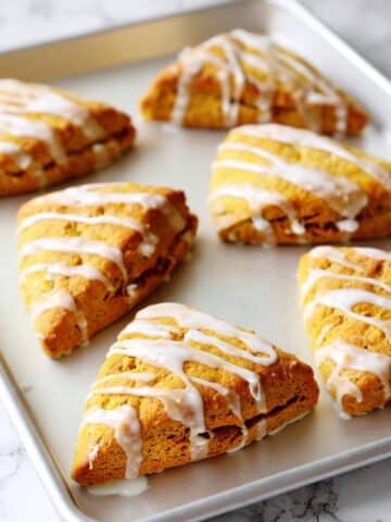Pumpkin Scones with Vanilla Glaze Recipe