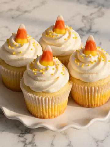 Candy Corn Layered Cupcakes Recipe