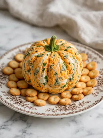 Pumpkin-Shaped Cheeseball Recipe